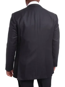 Napoli Classic Fit Navy Birdseye Two Button Half Canvassed Wool Suit