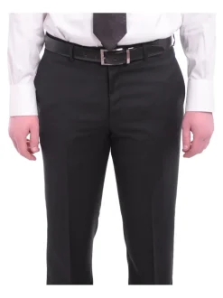 Napoli Classic Fit Solid Black Half Canvassed Wool Cashmere Blend Suit