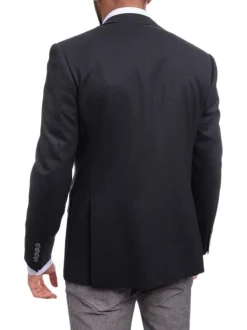 Napoli Classic Fit Solid Navy Blue Half Canvassed Wool Blazer Sportcoat