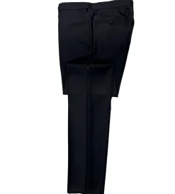 Napoli Mens Charcoal Textured Peak Lapel Classic Fit 1-Button Wool Cashmere Tuxedo with Ticket Pocket - 42S