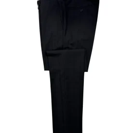 Napoli Mens Dark Charcoal Windowpane Notch Lapel Slim Fit 2-Button Wool Suit - 44L