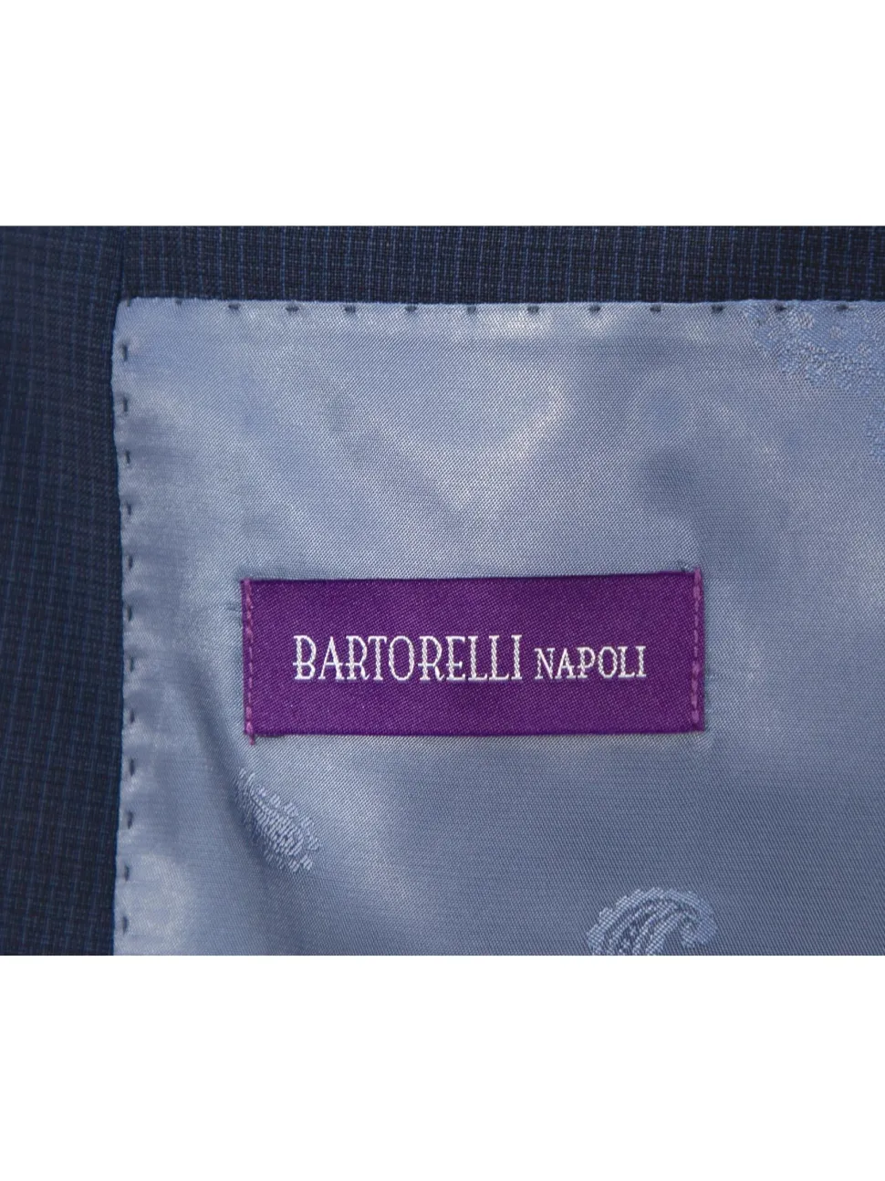 Napoli Mens 48L Blue Check 100% Wool 2 Piece Classic Fit Suit