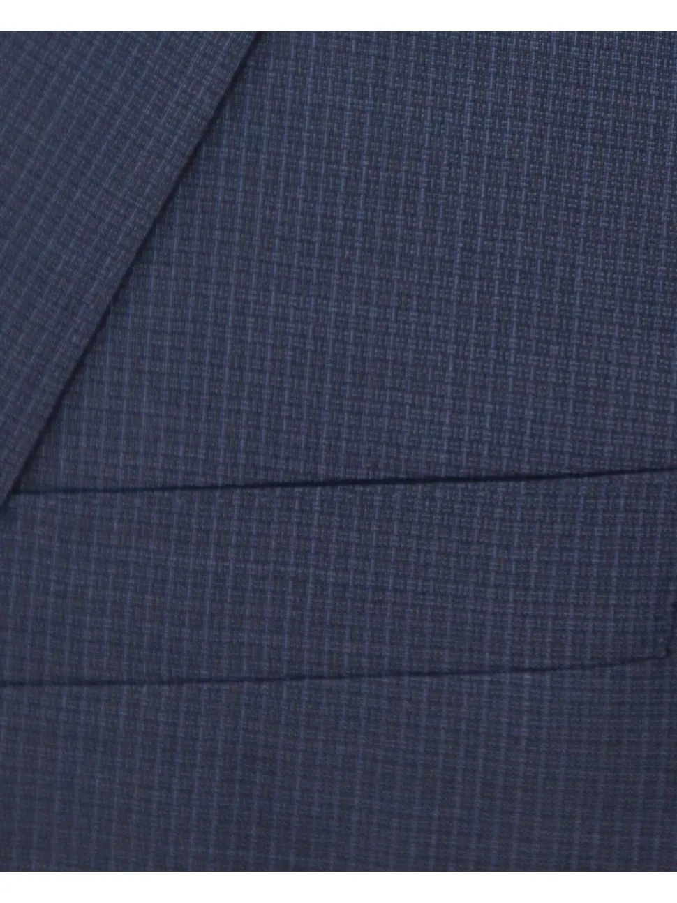 Napoli Mens 48L Blue Check 100% Wool 2 Piece Classic Fit Suit