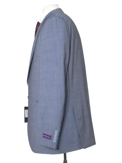 Napoli Mens 46L Blue V.B.C. 100% Wool Slim Fit 2 Piece Suit