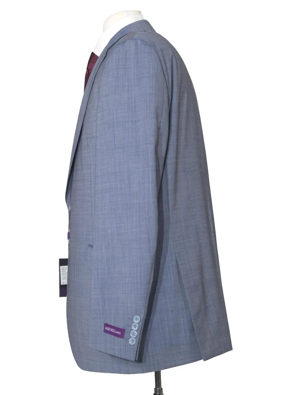 Napoli Mens 46L Blue V.B.C. 100% Wool Slim Fit 2 Piece Suit