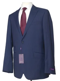 Napoli Mens 42L Blue 100% Wool Classic Fit 2 Piece Suit
