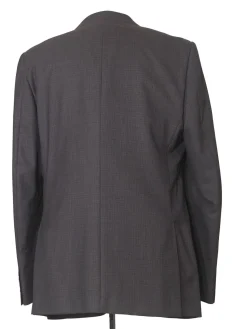 Napoli Mens 44L Brown Check Super 150s 100% Wool Slim Fit 2 Piece Suit