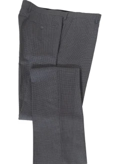 Napoli Mens 44L Charcoal Gray Check 100% Wool Slim Fit 2 Piece Suit