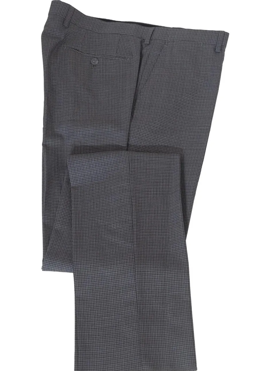 Napoli Mens 44L Charcoal Gray Check 100% Wool Slim Fit 2 Piece Suit