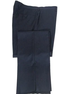 Napoli Mens 42L Navy Blue Check 100% Wool Classic Fit 2 Piece Suit