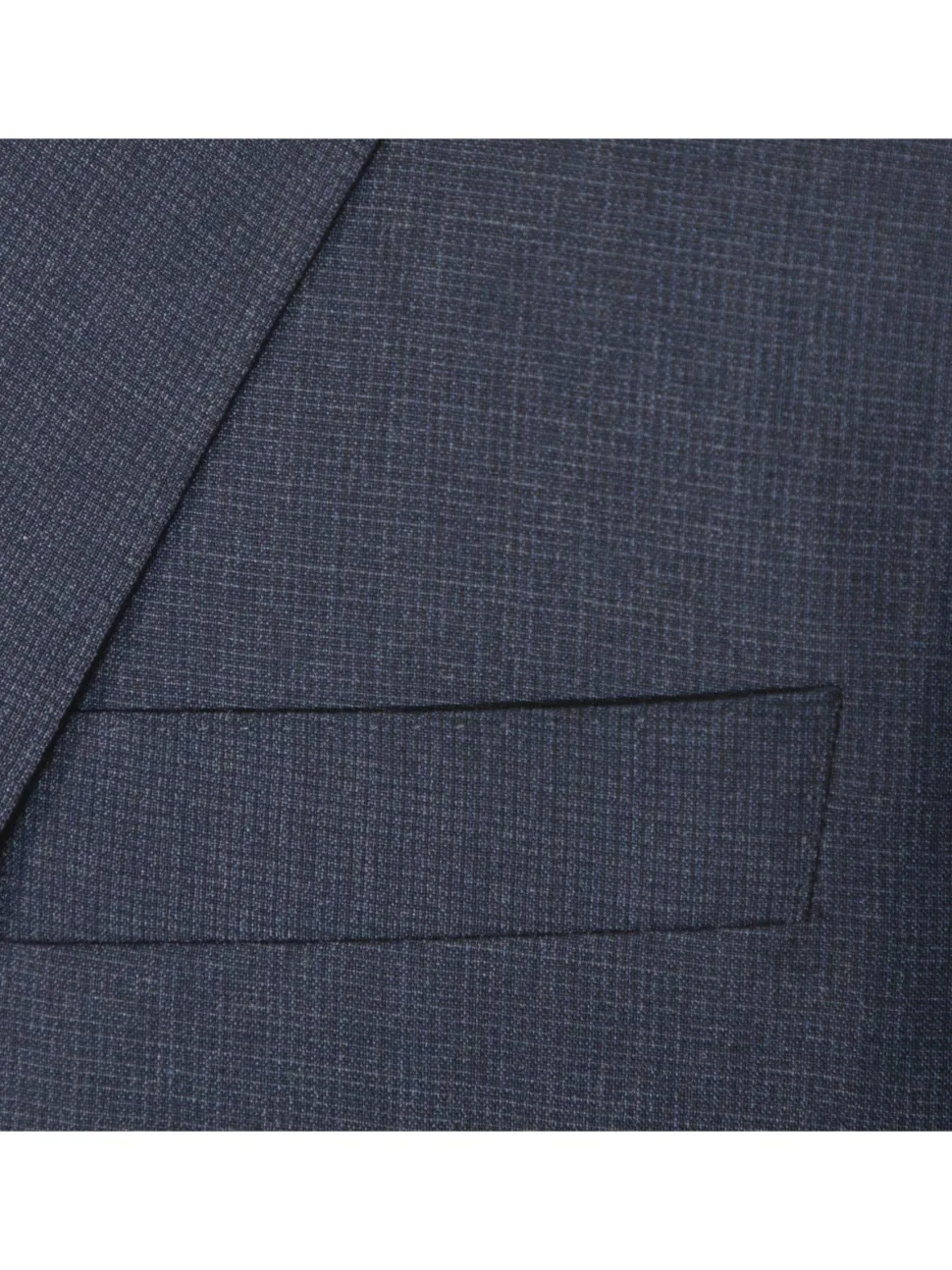 Napoli Mens 42L Navy Blue Check 100% Wool Classic Fit 2 Piece Suit