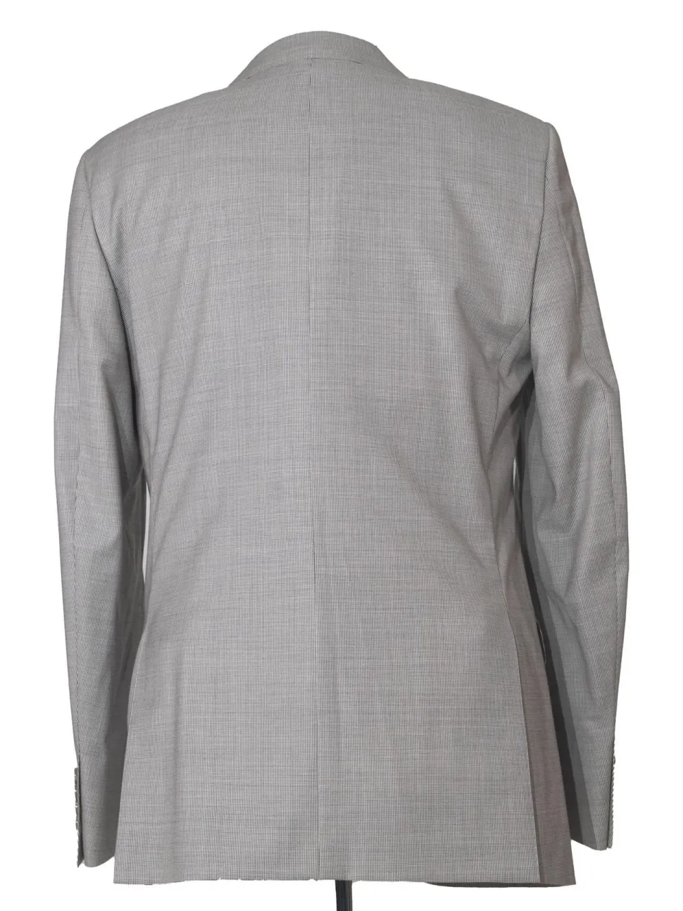 Napoli Mens 42L Tan Houndstooth 100% Reda Wool Slim Fit 2 Piece Suit