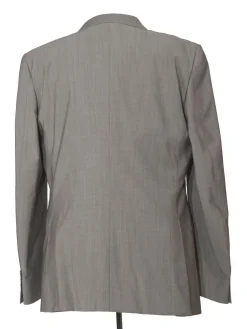 Napoli Mens Solid Gray 100% Wool Slim Fit 2 Piece Suit