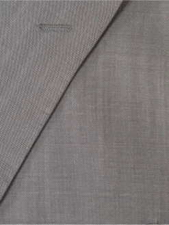 Napoli Mens Solid Gray 100% Wool Slim Fit 2 Piece Suit