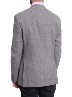 Napoli Slim Fit Black & White Glen Plaid Half Canvassed Zegna Wool Sportcoat