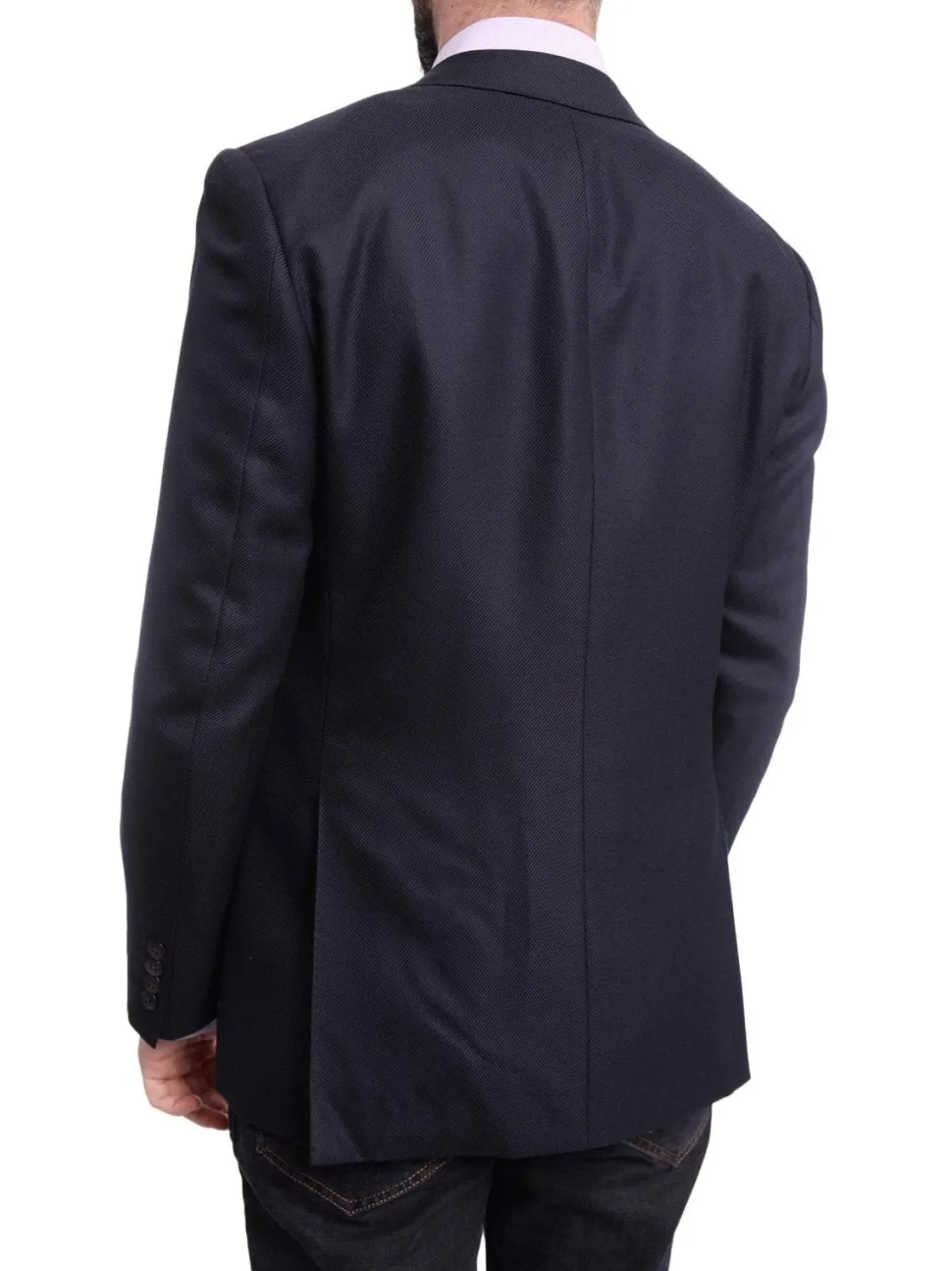 Napoli Slim Fit Blue Twill Half Canvassed Loro Piana Wool Blazer Sportcoat