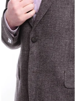 Napoli Slim Fit Purple Textured Two Button Half Canvassed Wool Blazer Sportcoat