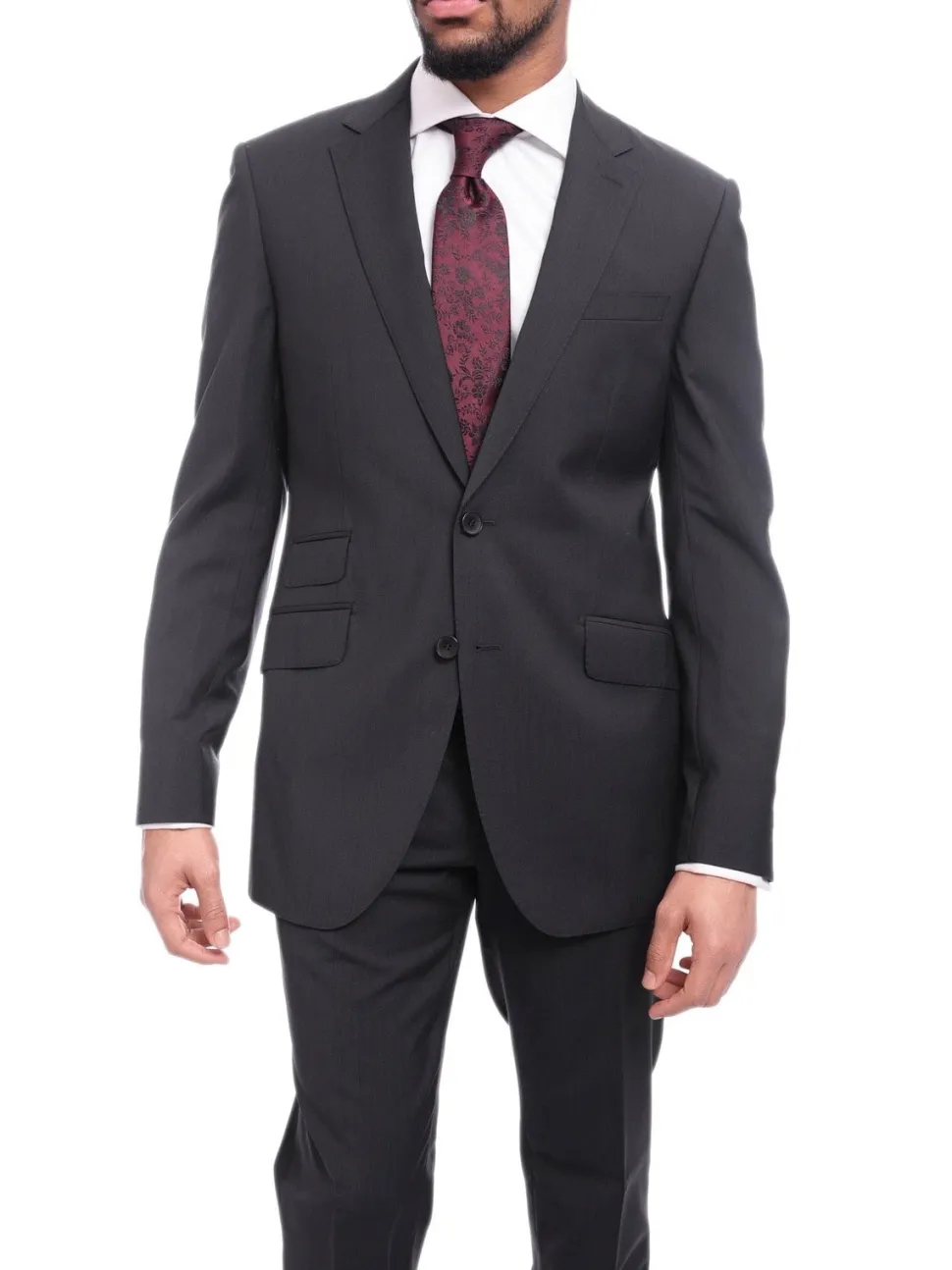 Napoli Slim Fit Subtle Navy Pinstripe Half Canvassed Marzotto Wool Suit