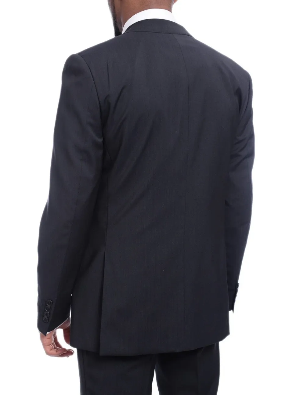 Napoli Slim Fit Subtle Navy Pinstripe Half Canvassed Marzotto Wool Suit
