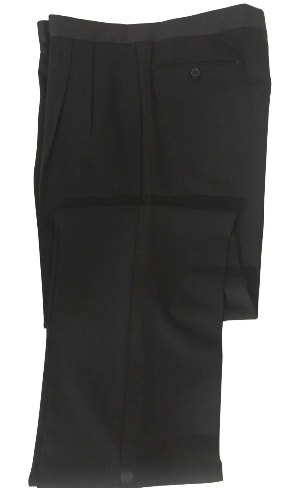 Pal Zileri Mens 40L Drop 8 Solid Black 100% Wool 2 Piece Tuxedo