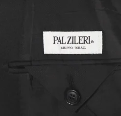 Pal Zileri Mens 40L Drop 8 Solid Black 100% Wool 2 Piece Tuxedo