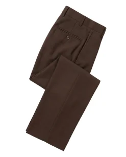 Prontomoda Brown Check Regular Fit Wool Notch Lapel 2 Piece Suit
