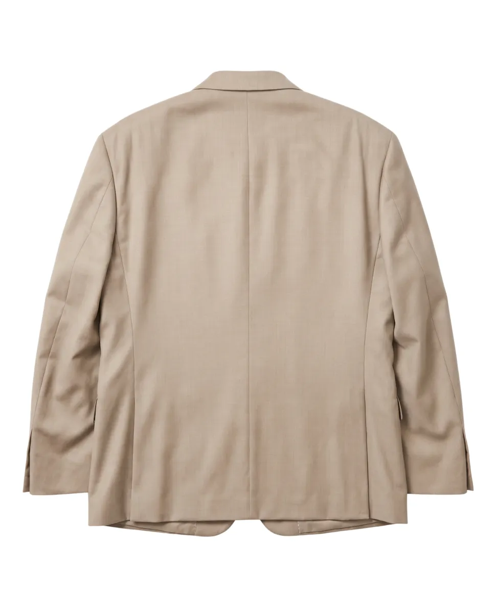 Prontomoda Tan Regular Fit Wool Notch Lapel 2 Button Suit