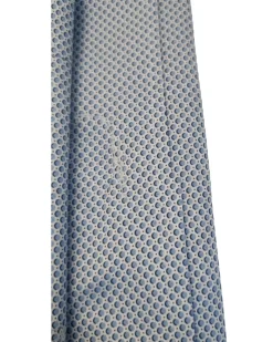 Proper Sport Blue Geometric Print Contemporary Fit Spread Collar Stretch Wrinkle Resistant Dress Shirt