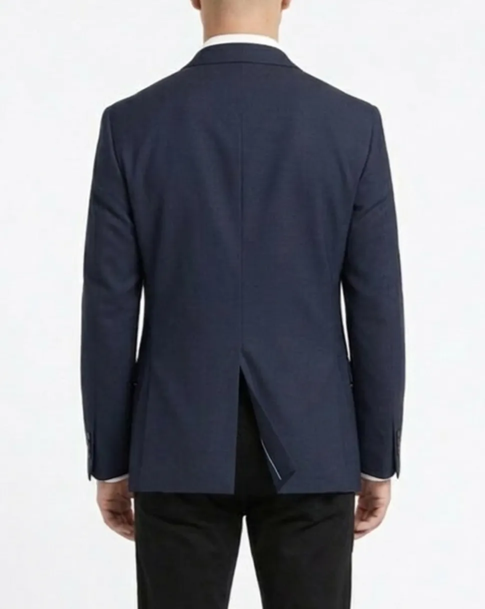 Ralph Lauren Navy Blue Classic Fit Notch Lapel 2-Button Wool Blazer