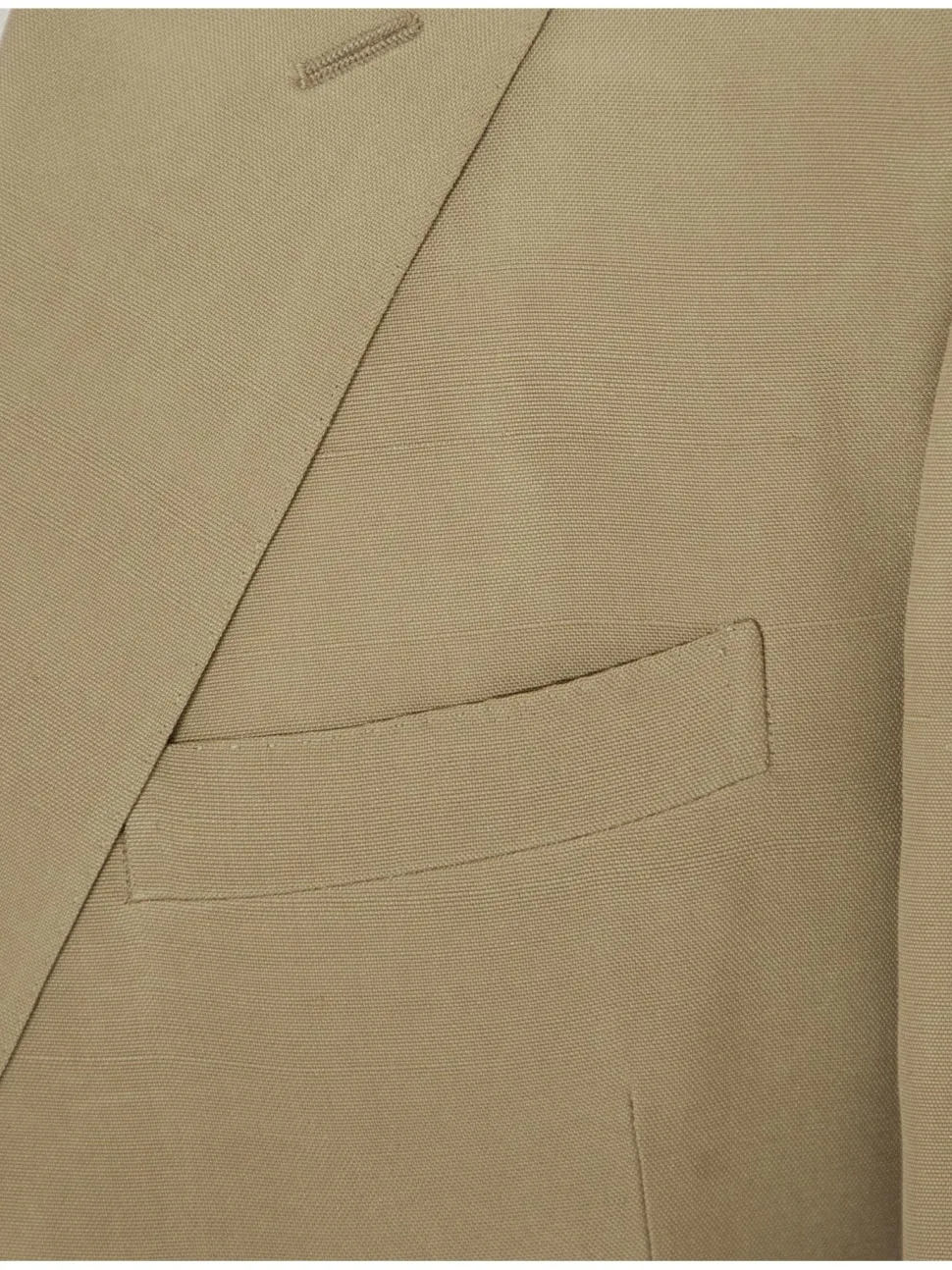 Ralph Lauren Purple Label Mens 38L Tan 100% Silk Double Breasted 2 Piece Suit
