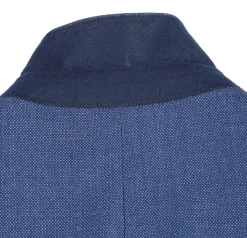 Raphael Birdseye Blue Classic Fit Notch Lapel Wool 2-Button Suit