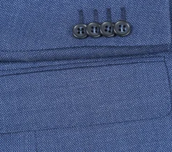 Raphael Birdseye Blue Classic Fit Notch Lapel Wool 2-Button Suit