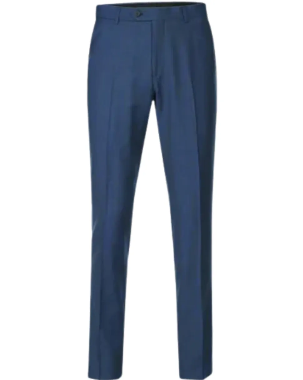 Raphael Blue Check Slim Fit Notch Lapel 2 Button Stretch Suit