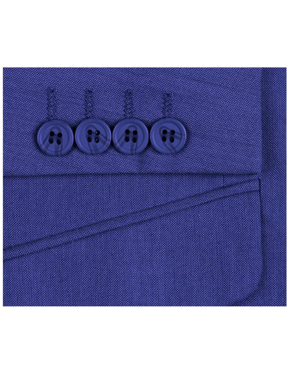 Raphael Blue Textured Slim Fit Notch Lapel Patch Pockets Two Button Stretch Travel Suit