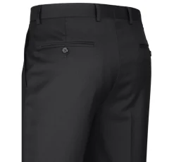 Raphael Classic Fit Solid Black Flat Front Wool Dress Pants