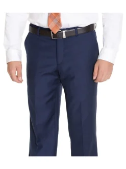 Raphael Classic Fit Solid Blue Two Button Wool Suit