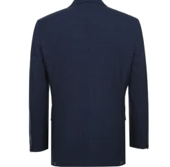 Raphael Marine Blue Windowpane Check Classic Fit Two Button Suit