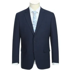 Raphael Marine Blue Windowpane Check Classic Fit Two Button Suit