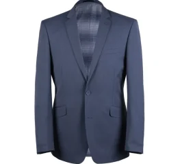 Raphael Medium Blue Textured Slim Fit Notch Lapel Two Button Suit