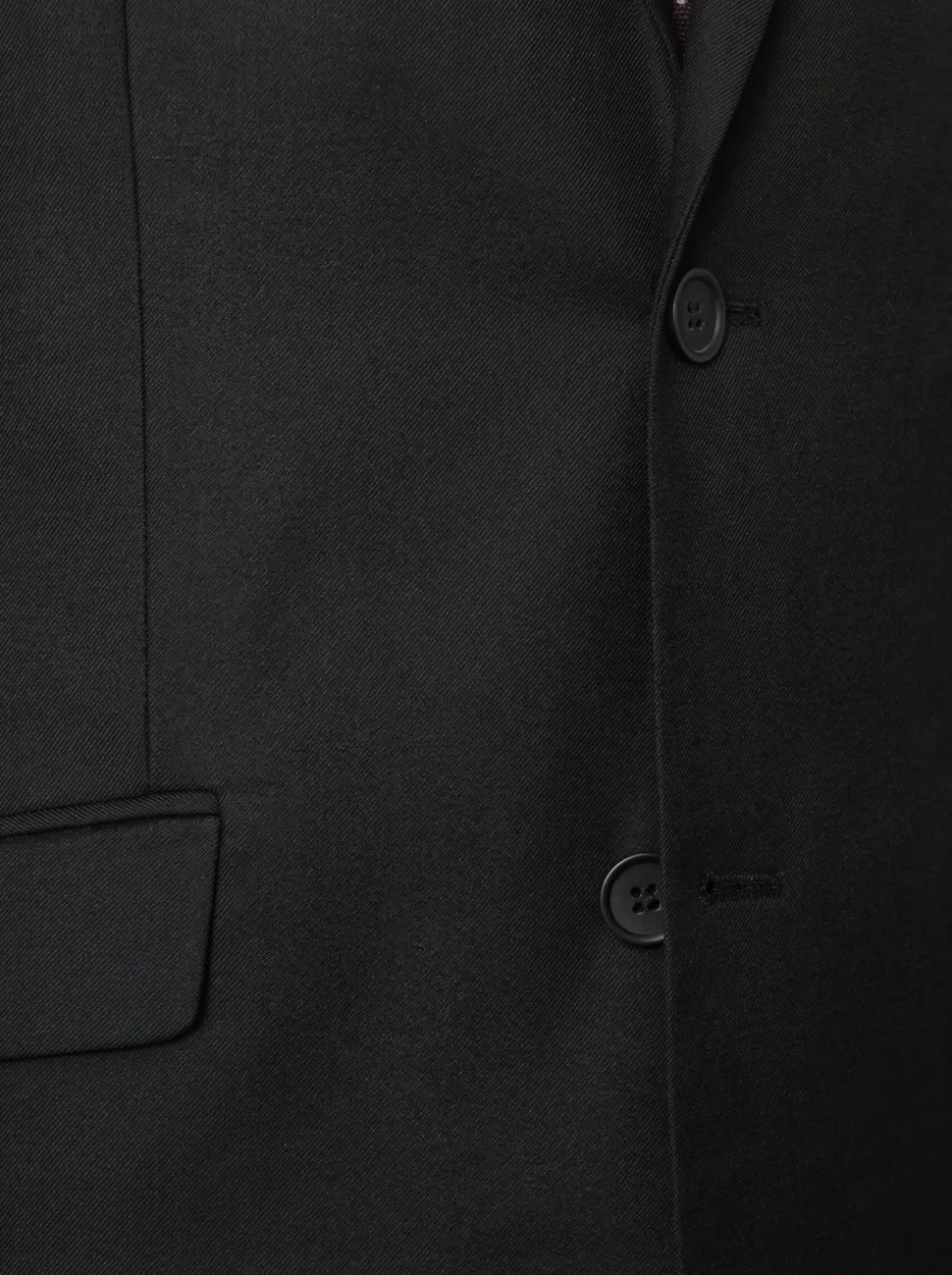 Raphael Men's Black Slim Fit Notch Two Button Suit