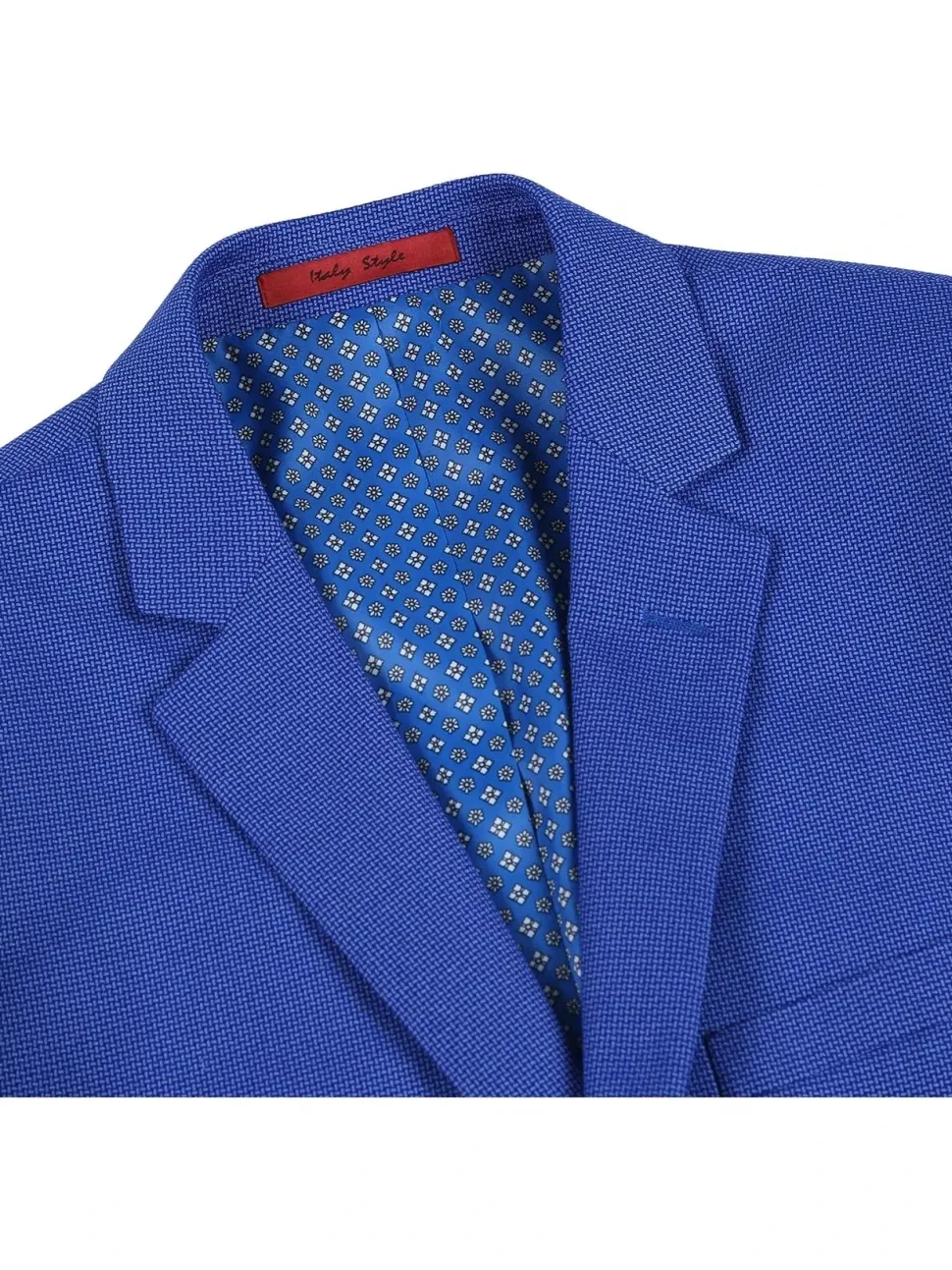 Raphael Men's Blue Textured Slim Fit Blazer Sportcoat