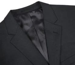 Raphael Men’s Charcoal Gray Classic Fit Notch Lapel Two-Button Wool Suit