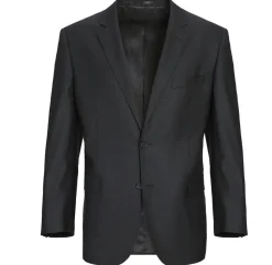Raphael Men’s Charcoal Gray Classic Fit Notch Lapel Two-Button Wool Suit