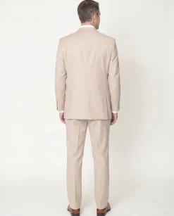 Raphael Mens Classic Fit Tan Notch Lapel Two Button Suit
