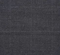 Raphael Mens Gray Windowpane Slim Fit Notch Lapels 2 Buttons Stretch Suit