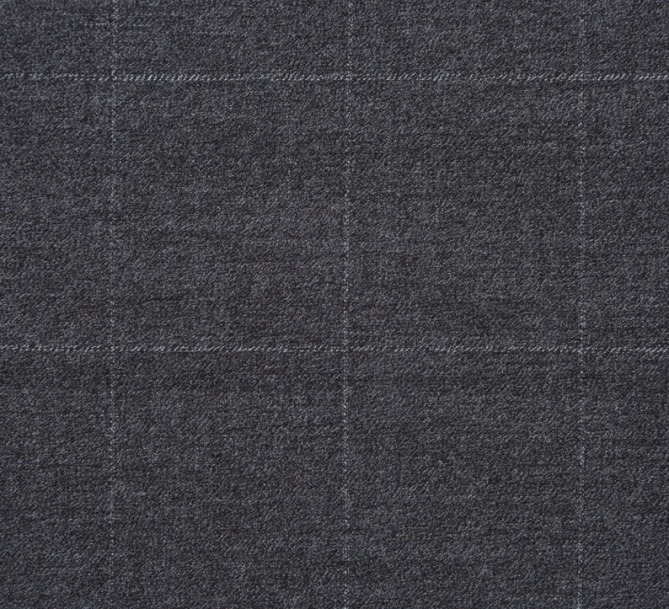 Raphael Mens Gray Windowpane Slim Fit Notch Lapels 2 Buttons Stretch Suit