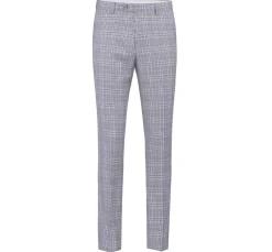 Raphael Mens Light Brown Windowpane Slim Fit Notch Lapel 2 Button Suit