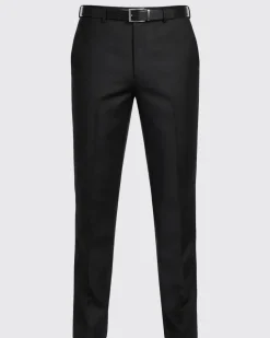 Raphael Men's Regular Classic Fit Solid Black 2 Button Mens Suit
