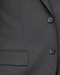 Raphael Men's Regular Classic Fit Solid Black 2 Button Mens Suit