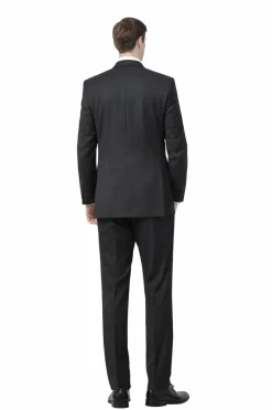 Raphael Men's Regular Classic Fit Charcoal Gray 2 Button Men's Suit